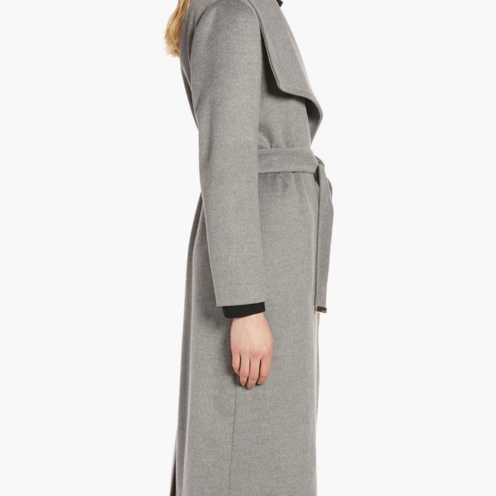 Ted Baker Wide Collar Brushed Wrap Coat – Size 3 - Picture 4 of 7